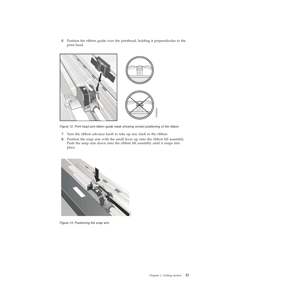 Positioning the snap arm | Compuprint 4247-X03 User Manual | Page 27 / 200