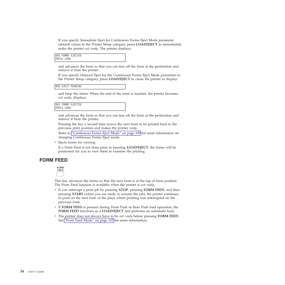 Form feed | Compuprint 4247-X03 User Manual | Page 50 / 200
