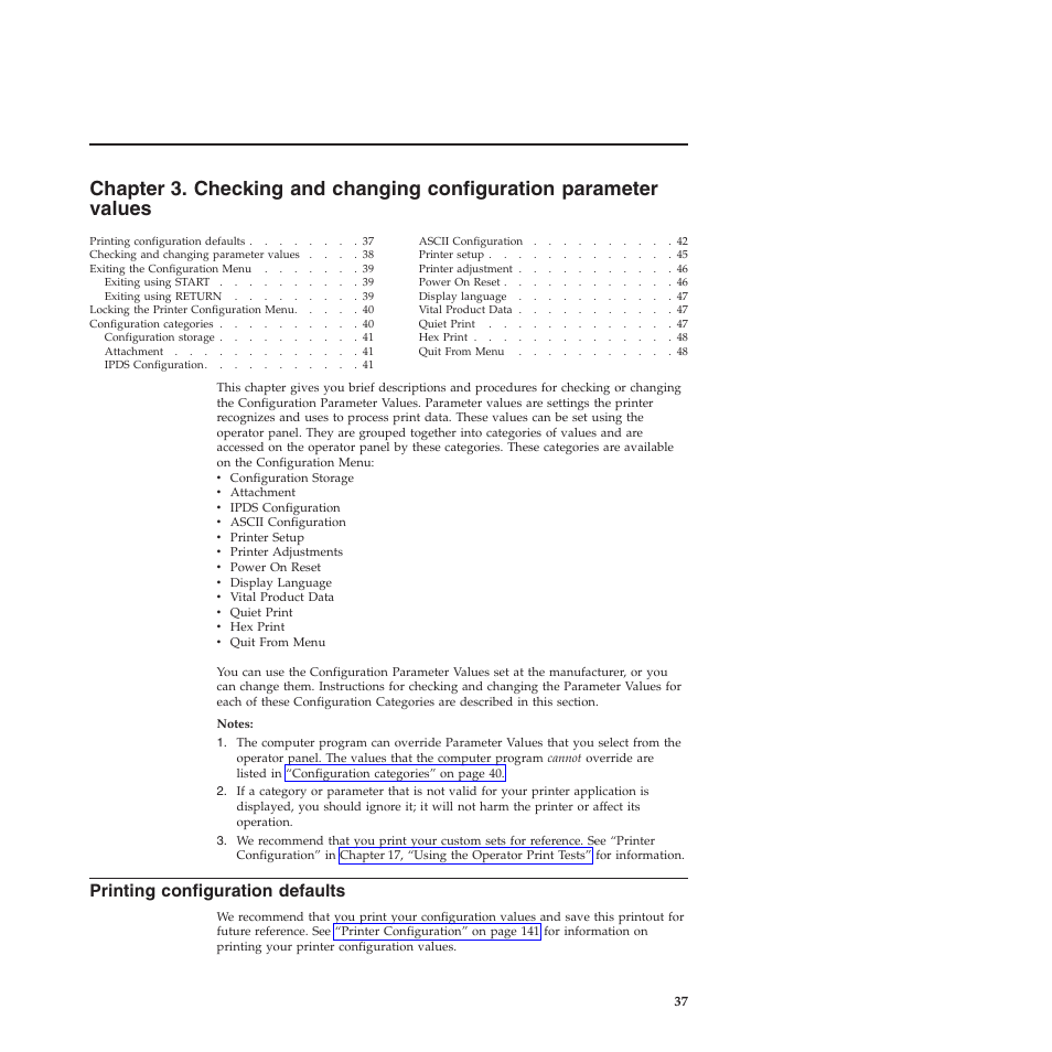 Printing configuration defaults | Compuprint 4247-X03 User Manual | Page 53 / 200