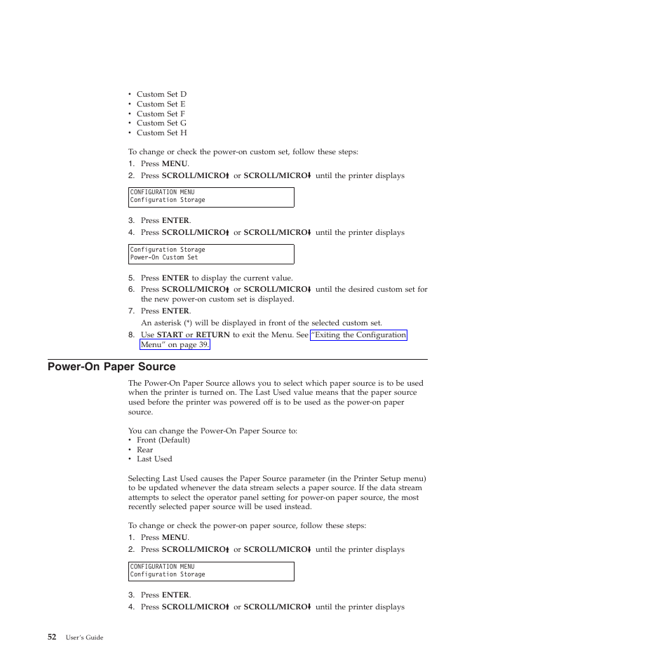 Power-on paper source | Compuprint 4247-X03 User Manual | Page 68 / 200