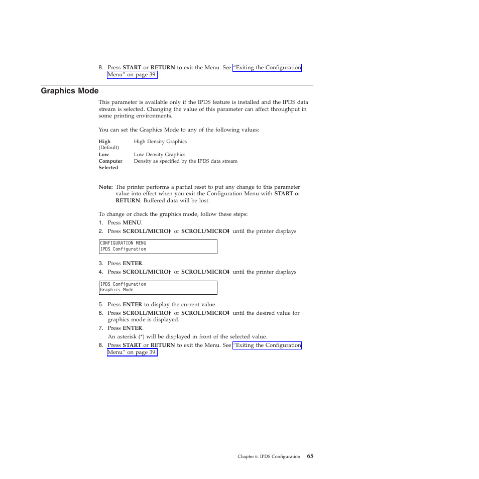 Graphics mode | Compuprint 4247-X03 User Manual | Page 81 / 200