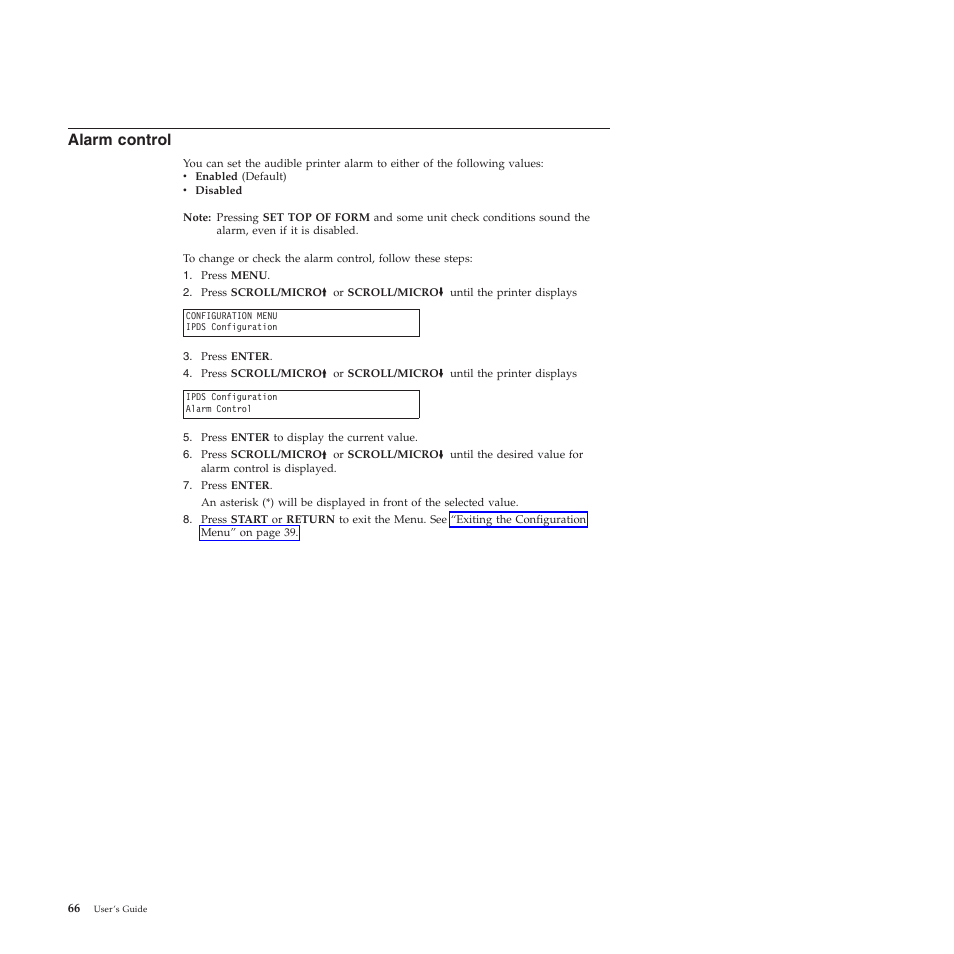 Alarm control | Compuprint 4247-X03 User Manual | Page 82 / 200