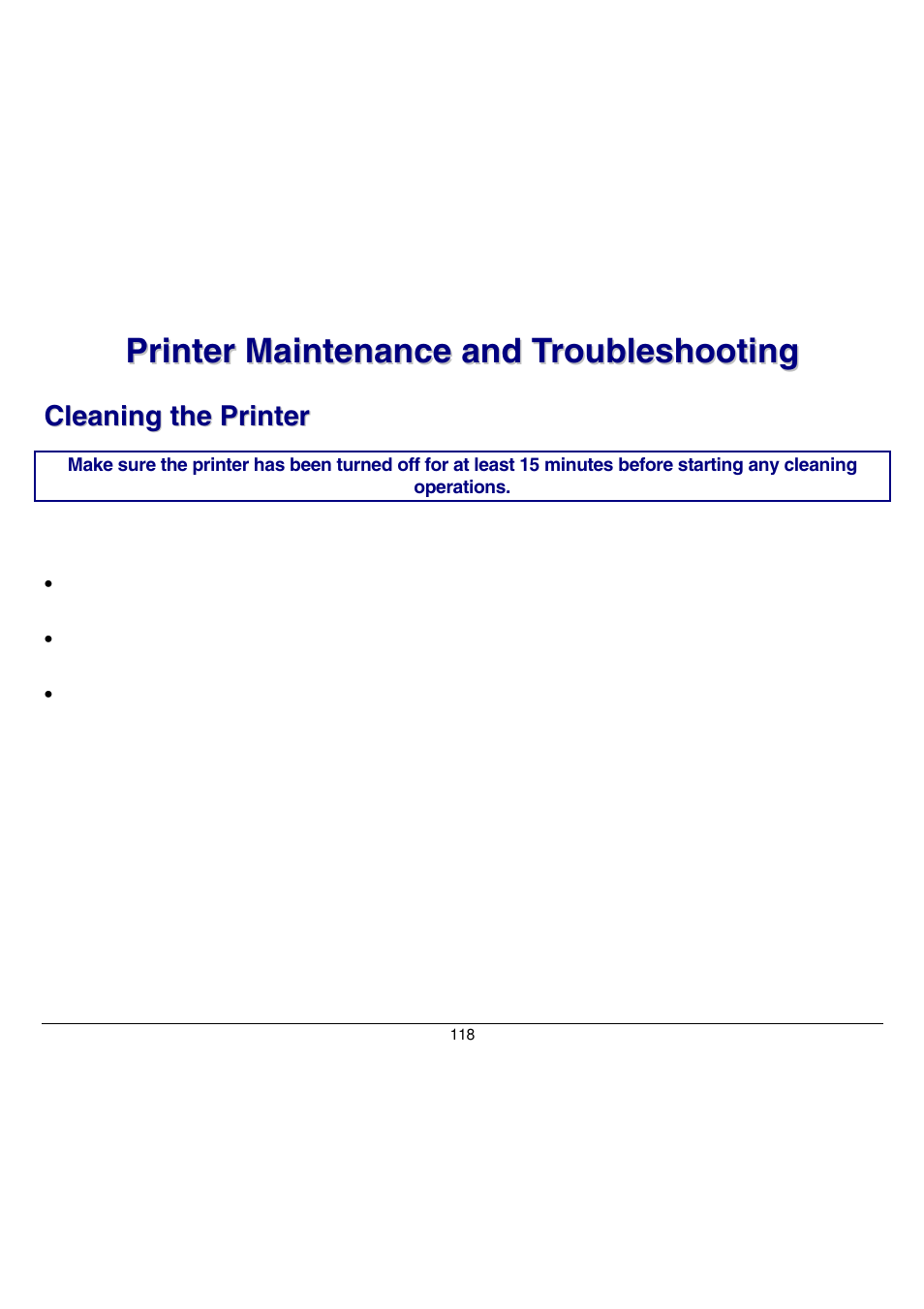 Printer maintenance and troubleshooting, Cleaning the printer | Compuprint 9058 User Manual | Page 124 / 145