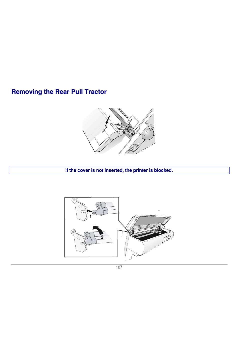 Removing the rear pull tractor | Compuprint 9058 User Manual | Page 133 / 145