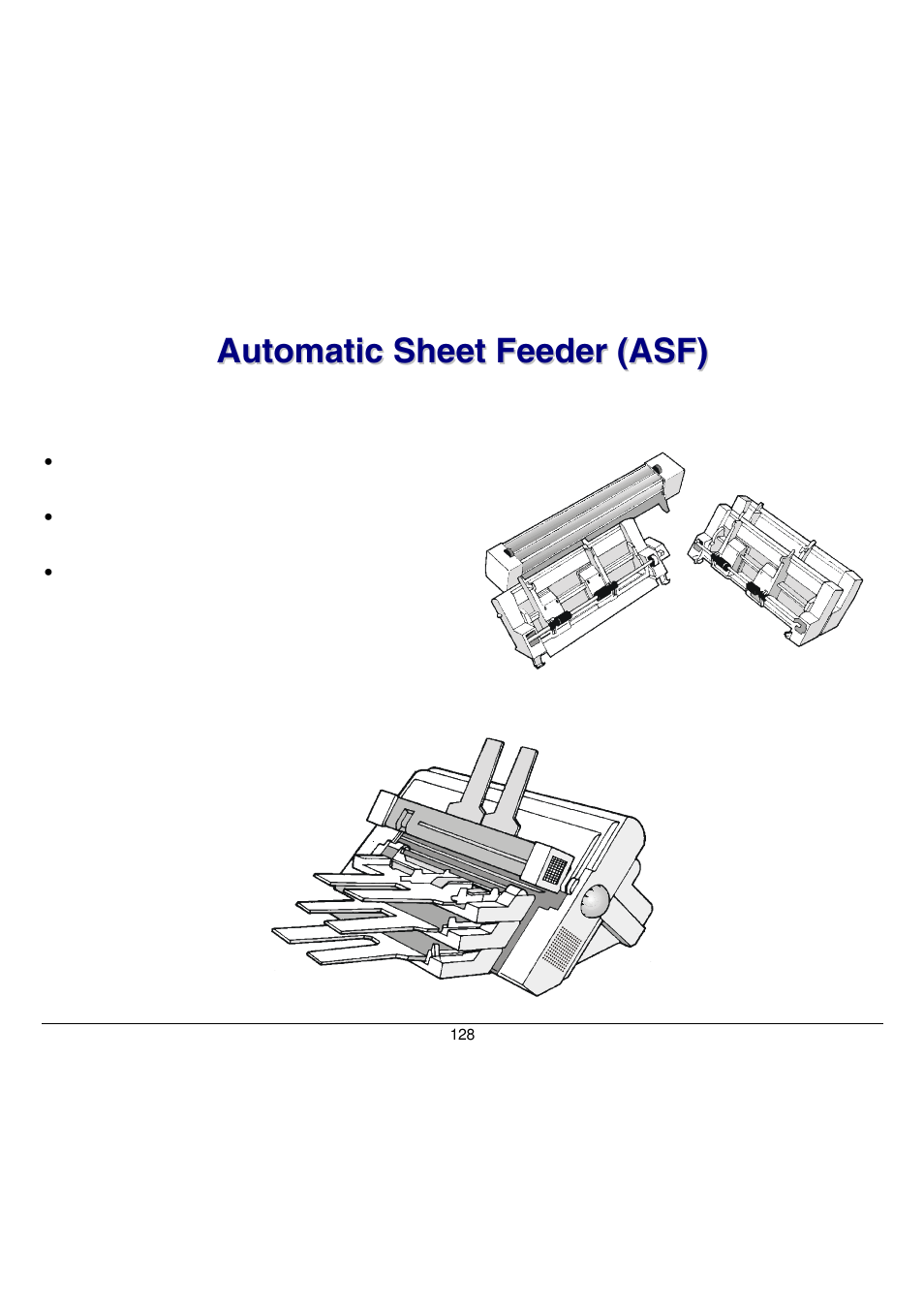 Automatic sheet feeder (asf) | Compuprint 9058 User Manual | Page 134 / 145