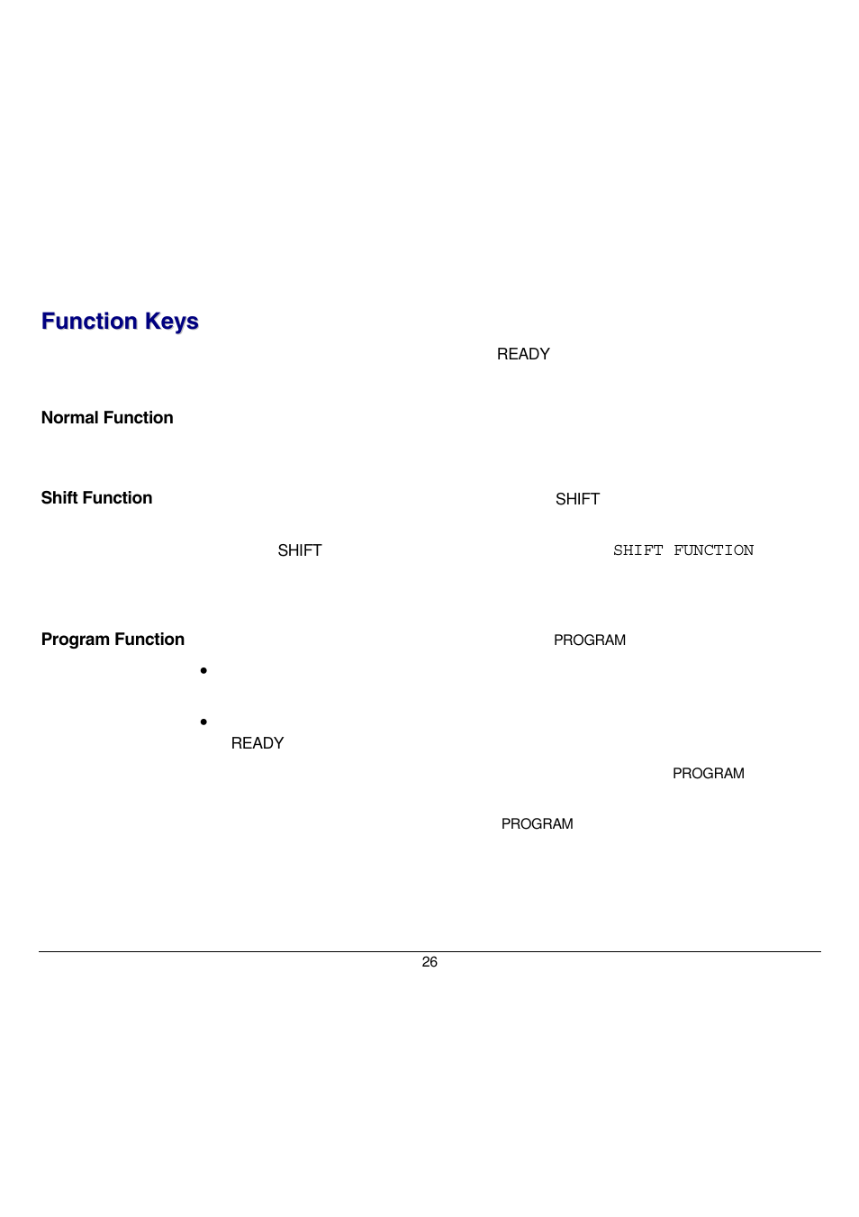 Function keys | Compuprint 9058 User Manual | Page 32 / 145