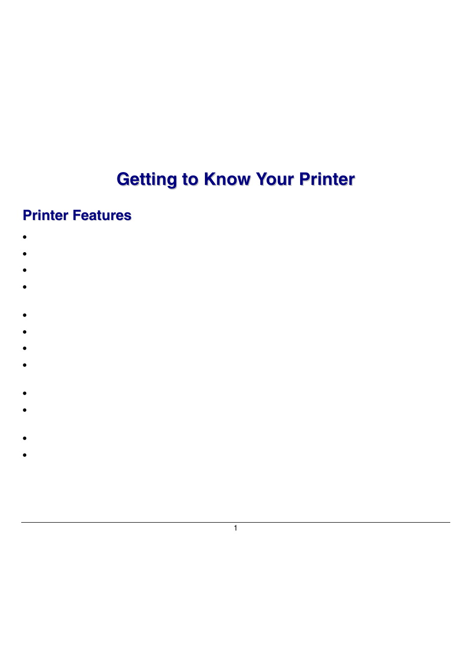 Getting to know your printer, Printer features | Compuprint 9058 User Manual | Page 7 / 145