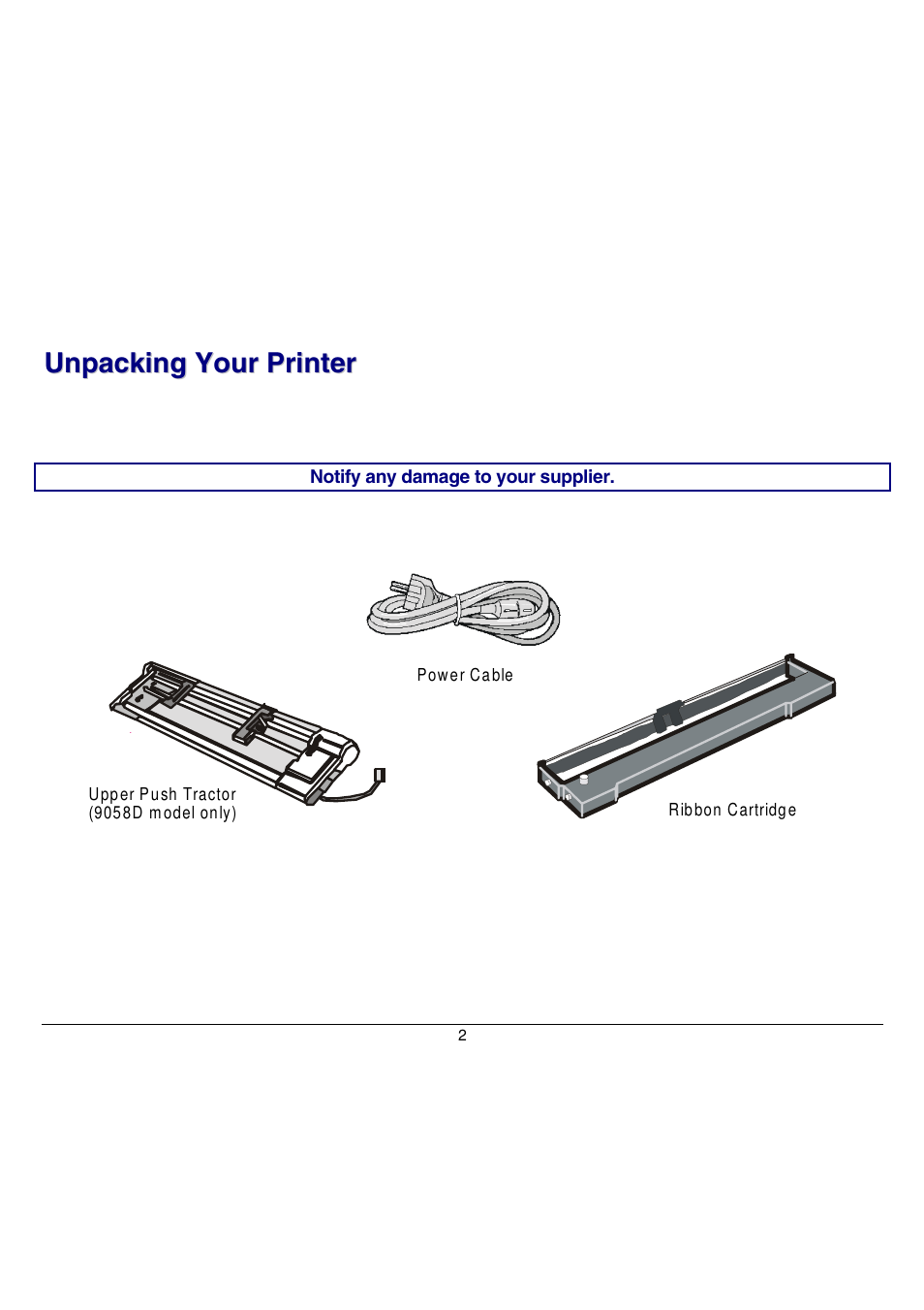 Unpacking your printer | Compuprint 9058 User Manual | Page 8 / 145