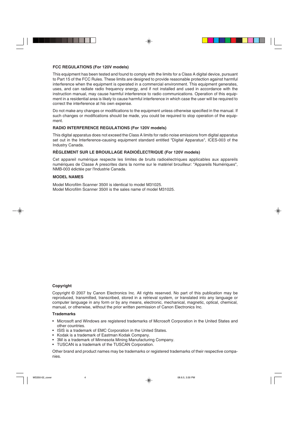 Canon 350II User Manual | Page 2 / 62