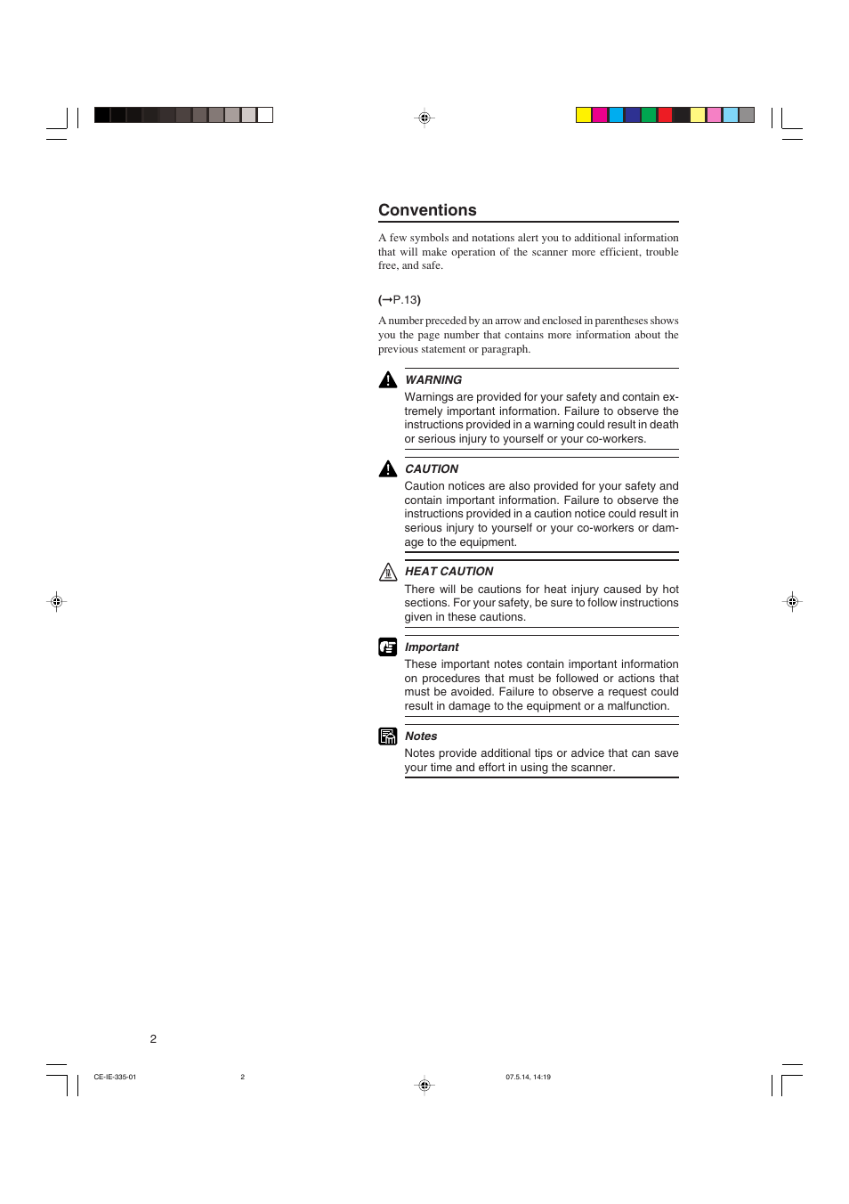 Conventions | Canon 350II User Manual | Page 4 / 62