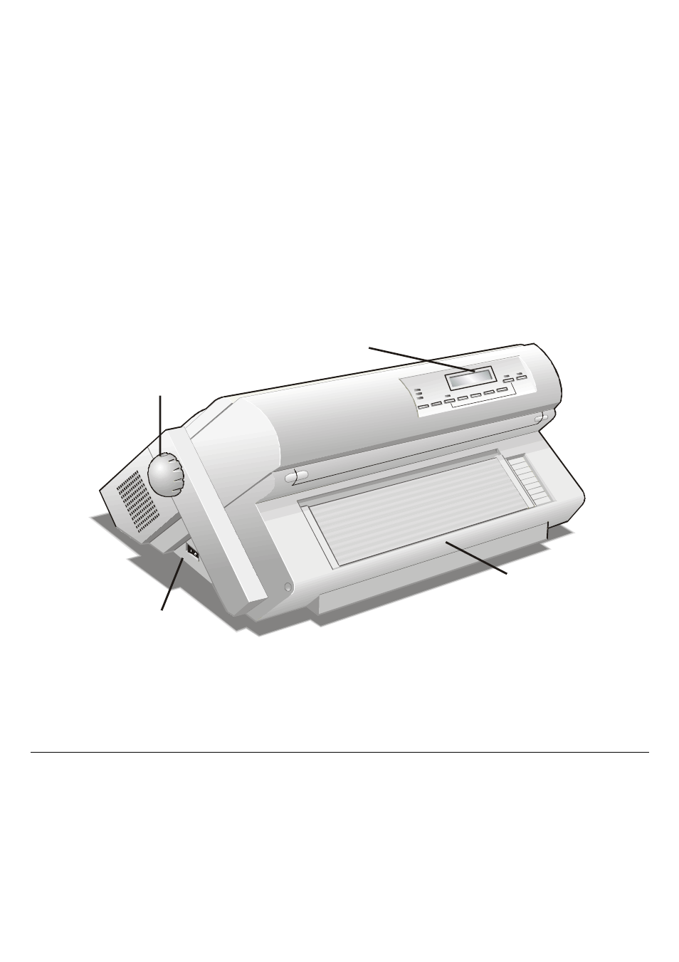 Printer parts, Front view | Compuprint 9060LA User Manual | Page 7 / 177