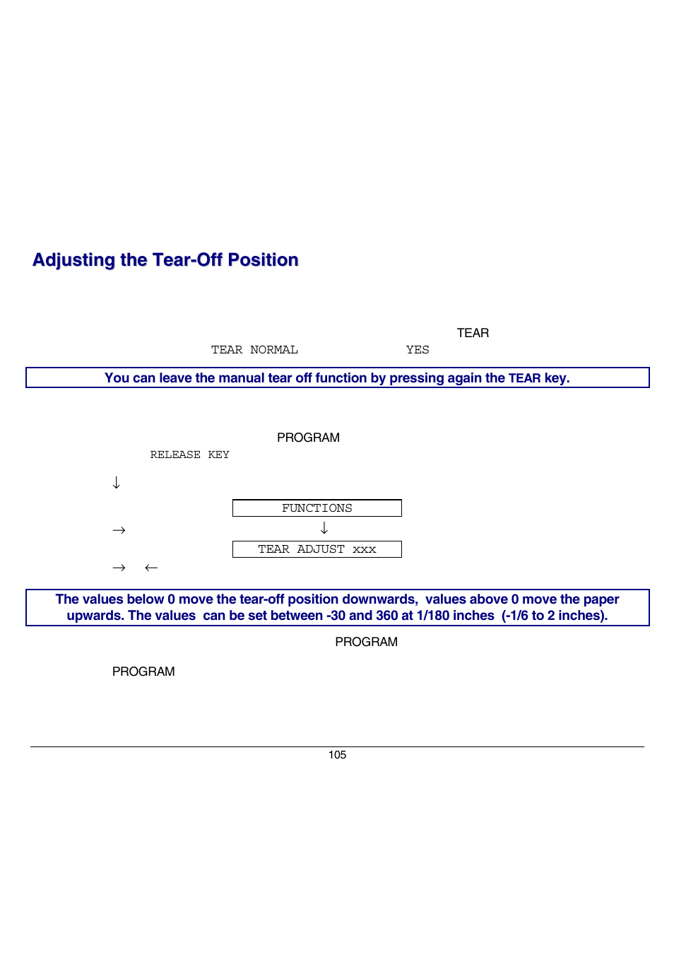 Adjusting the tear-off position | Compuprint 9070 User Manual | Page 110 / 171