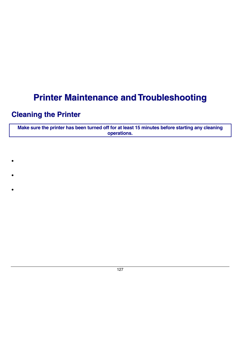 Printer maintenance and troubleshooting, Cleaning the printer | Compuprint 9070 User Manual | Page 132 / 171