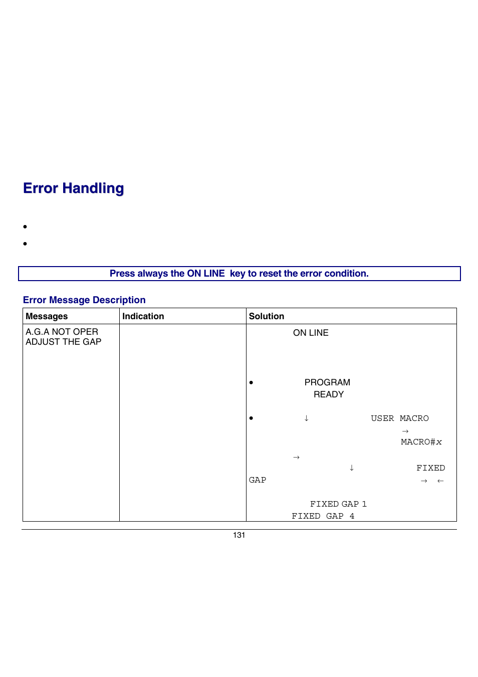 Error handling | Compuprint 9070 User Manual | Page 136 / 171