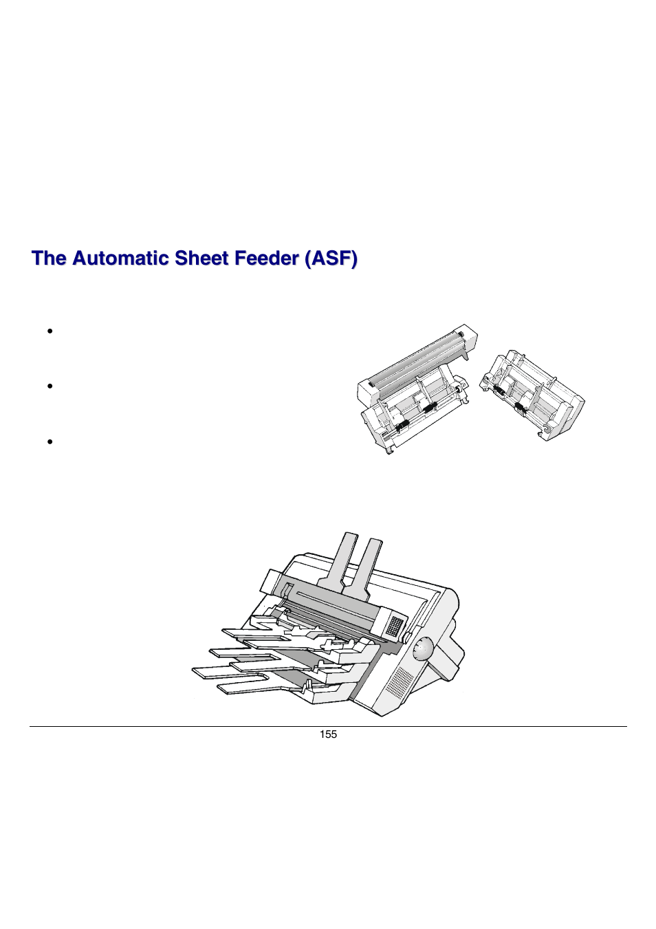 The automatic sheet feeder (asf) | Compuprint 9070 User Manual | Page 160 / 171