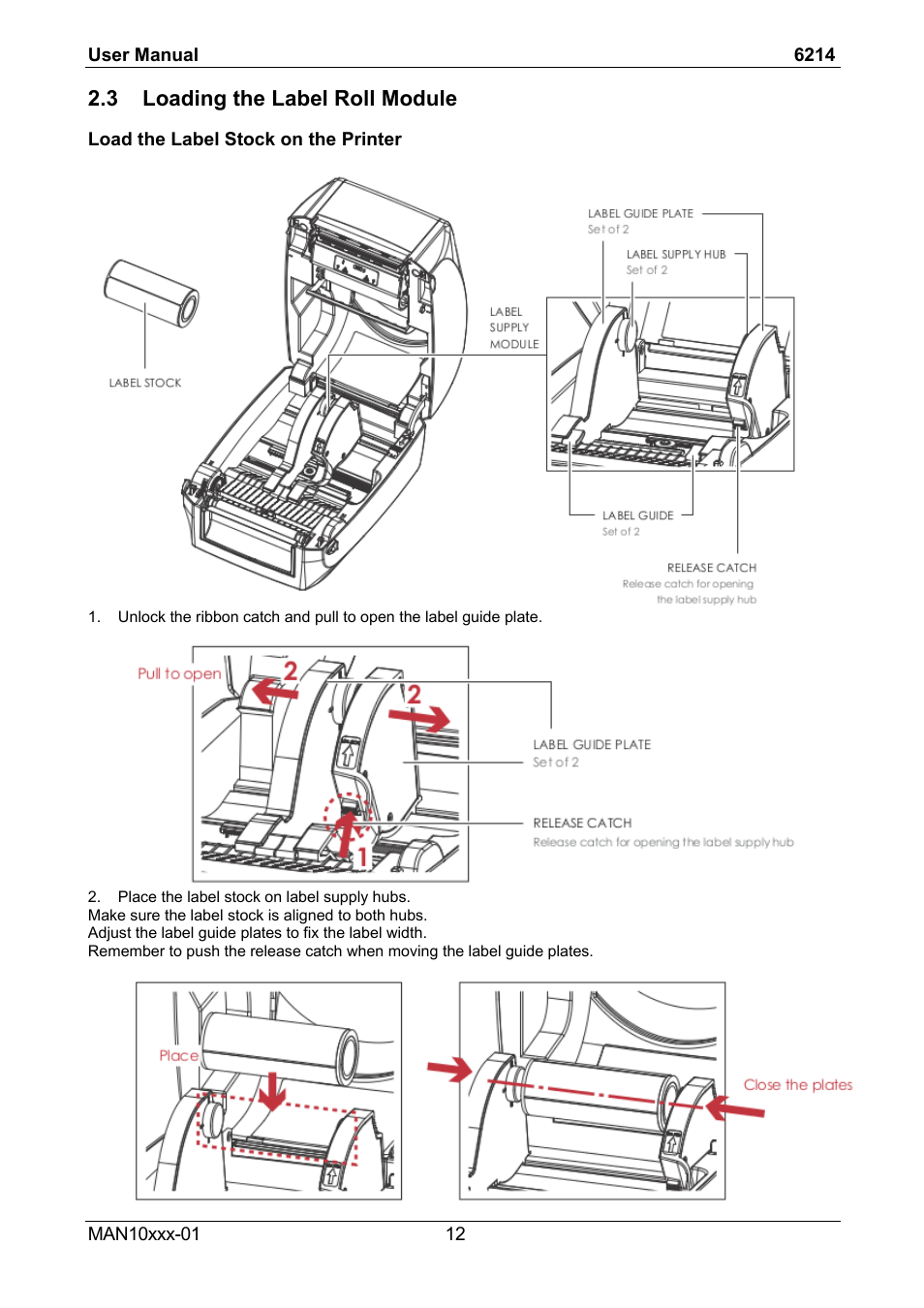 3 loading the label roll module | Compuprint 6214 User Manual | Page 17 / 70