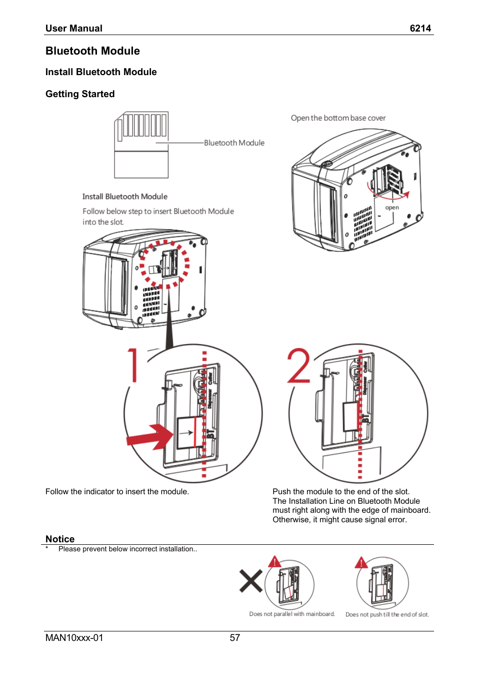 Bluetooth module | Compuprint 6214 User Manual | Page 62 / 70