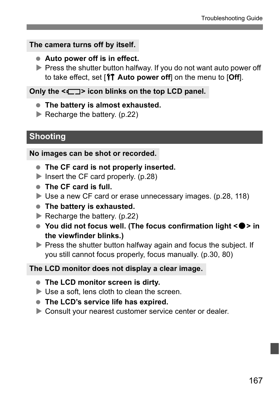 Shooting | Canon EOS 5D User Manual | Page 167 / 184