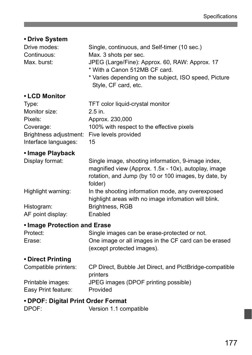 Canon EOS 5D User Manual | Page 177 / 184