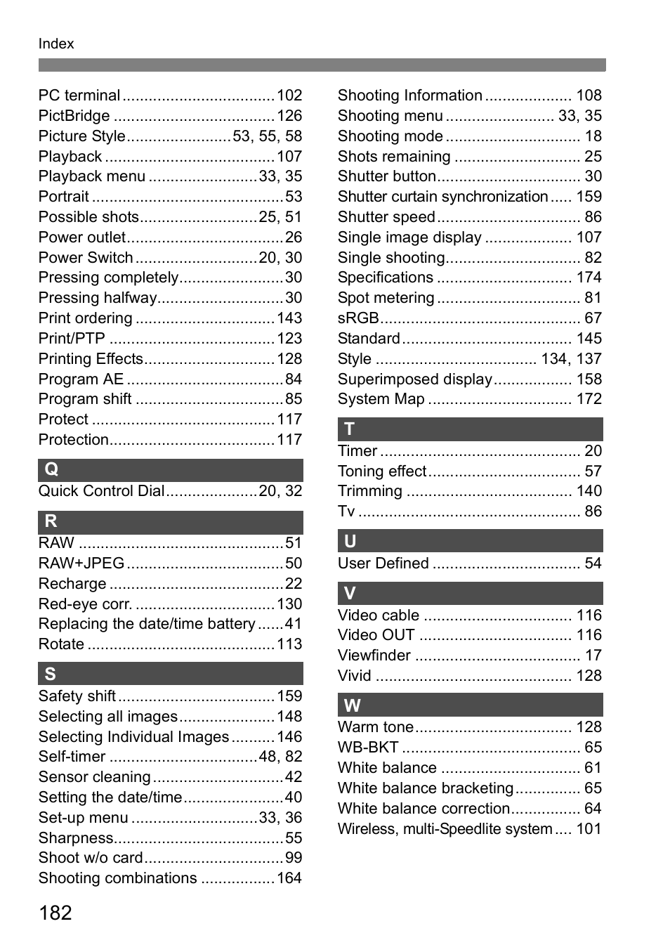 Canon EOS 5D User Manual | Page 182 / 184