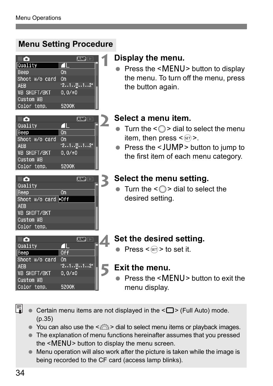 Canon EOS 5D User Manual | Page 34 / 184