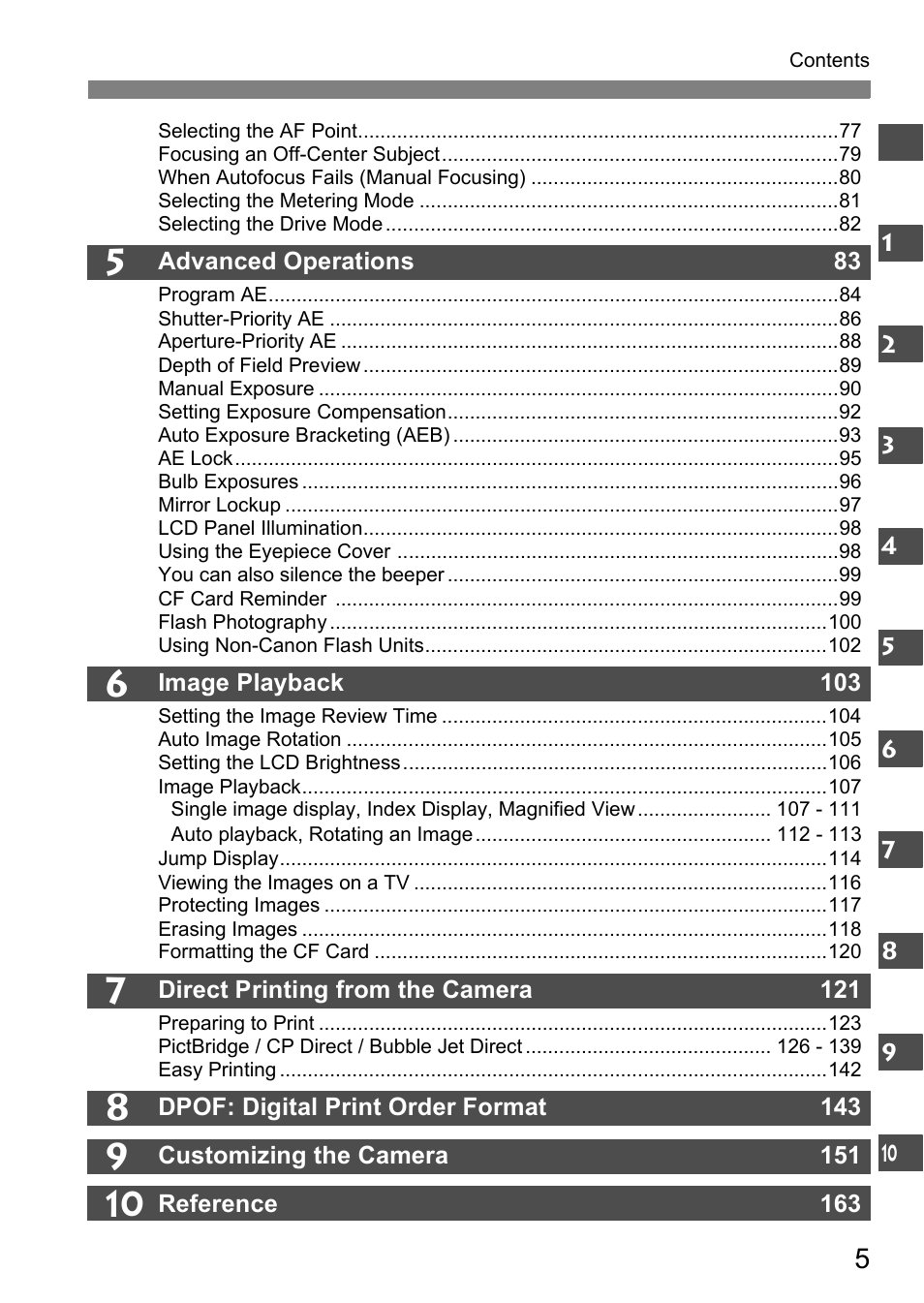 Canon EOS 5D User Manual | Page 5 / 184