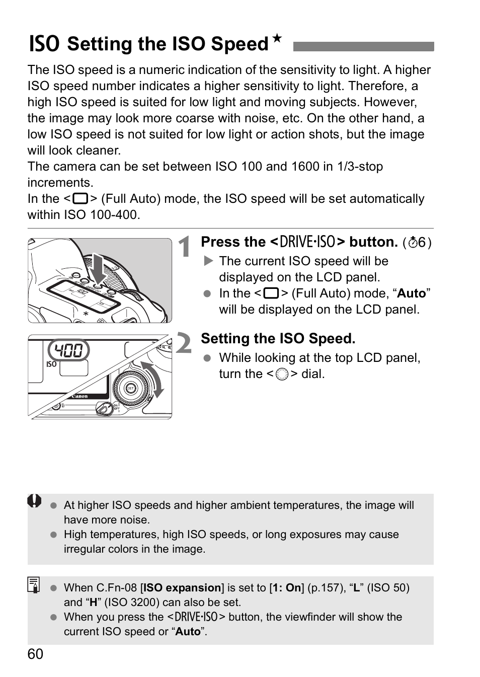 Gsetting the iso speed n | Canon EOS 5D User Manual | Page 60 / 184