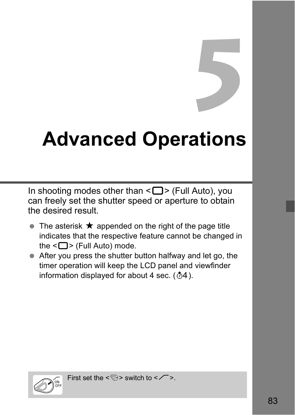 Advanced operations | Canon EOS 5D User Manual | Page 83 / 184