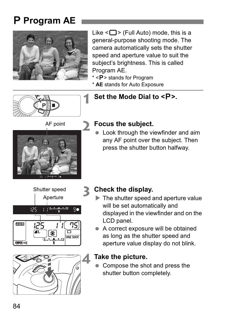 Dprogram ae | Canon EOS 5D User Manual | Page 84 / 184