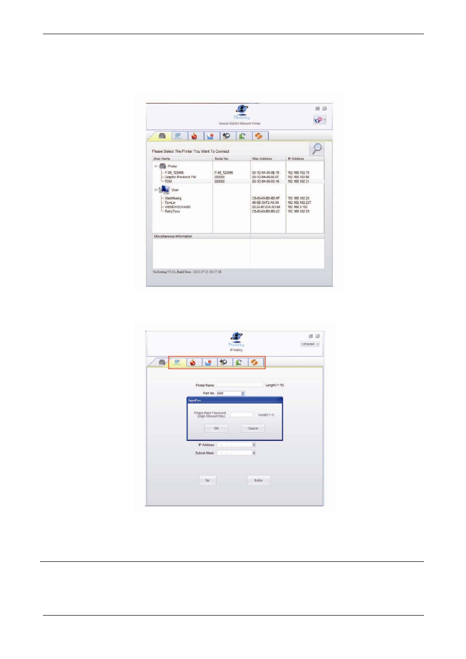 2 the interface of netsetting | Compuprint 6414 Plus User Manual | Page 37 / 64