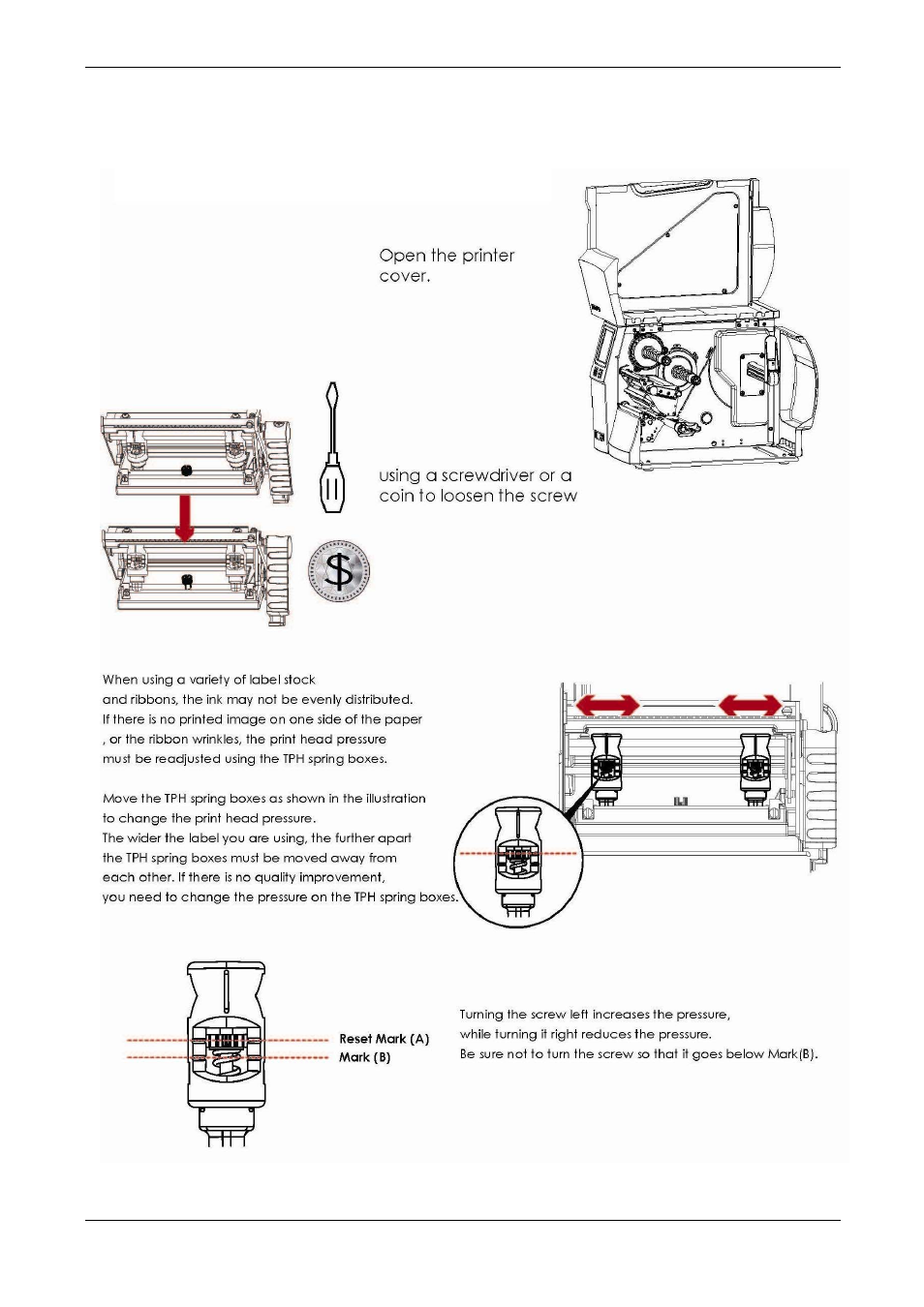 5 adjusting the balance and print head tension | Compuprint 6414 Plus User Manual | Page 54 / 64