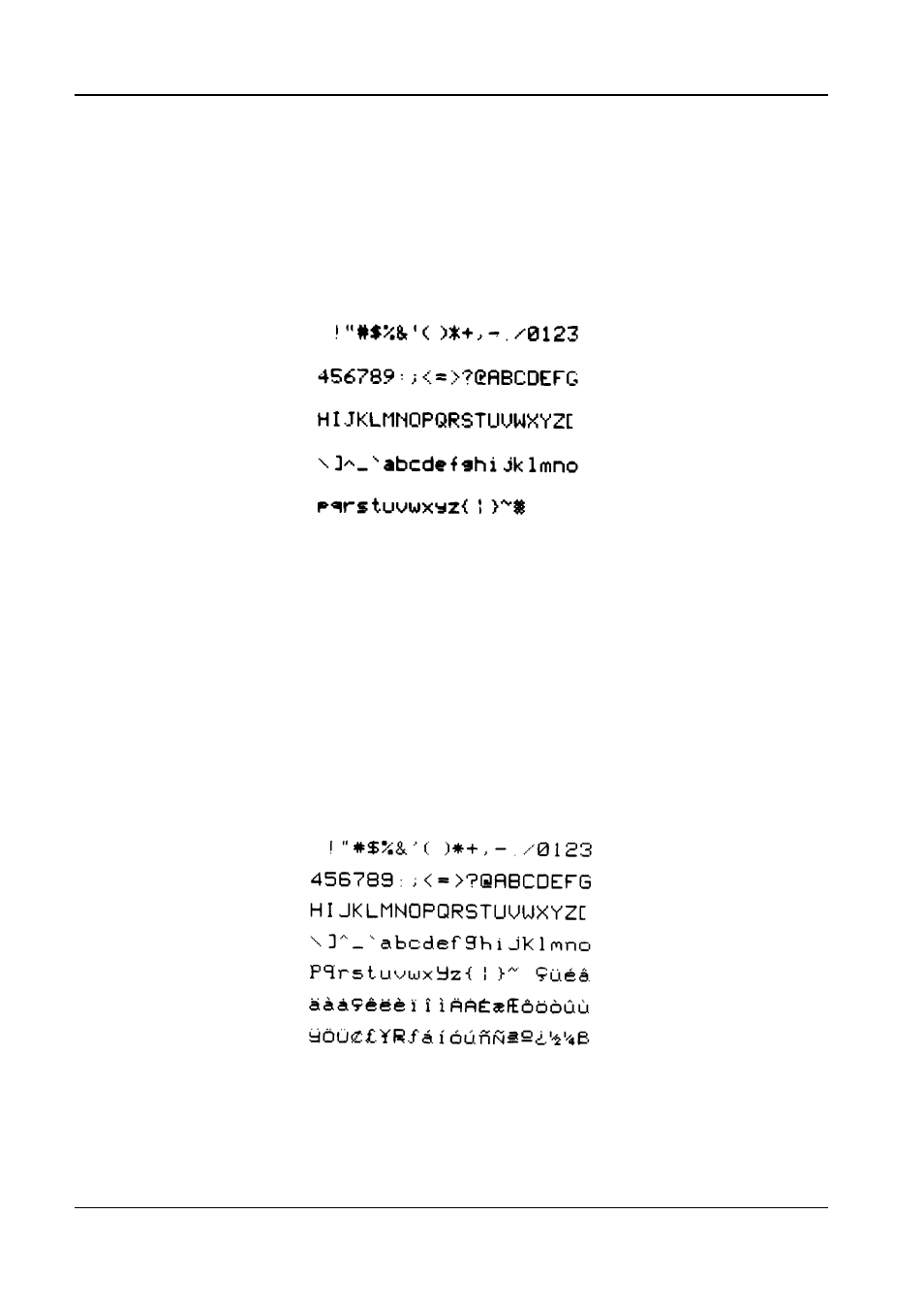 Font 0, Font 1 | Compuprint 6314 CDL User Manual | Page 22 / 53