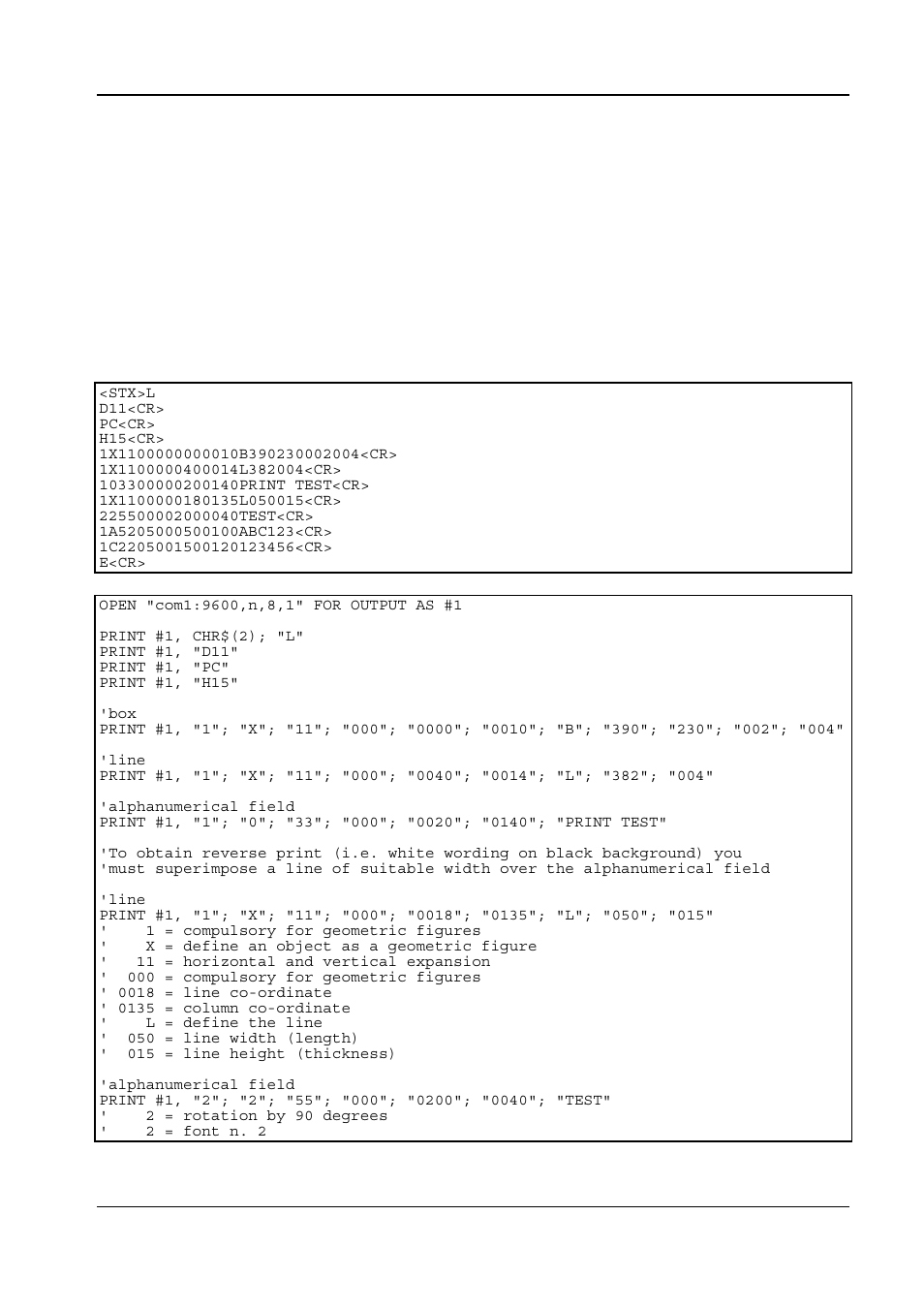 Bar codes, 3 bar, Codes | 3 bar codes | Compuprint 6314 CDL User Manual | Page 39 / 53