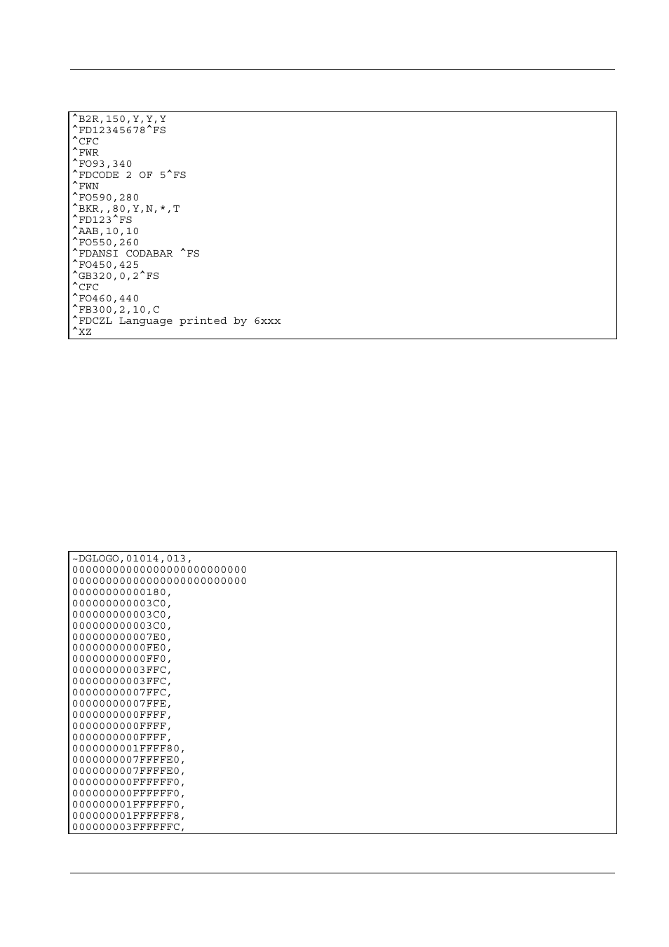 Example with graphic images, Refer to section 5.2 on pag, 53, where a printing | 2 example with graphic images | Compuprint 6314 CZL User Manual | Page 53 / 62