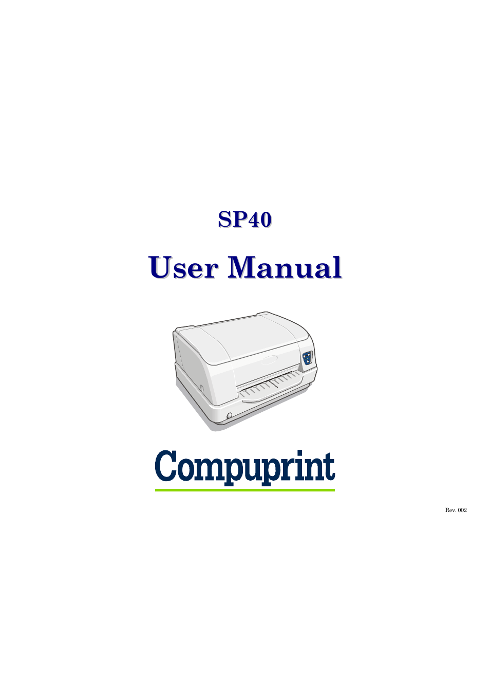 Compuprint SP40 User Manual | 72 pages
