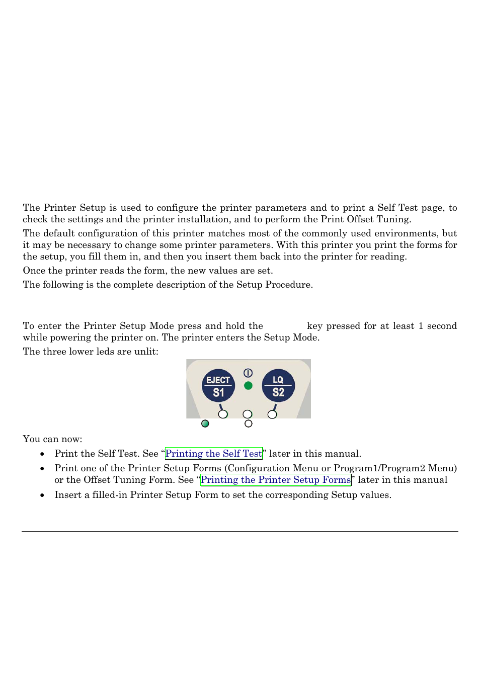 Printer setup, Entering the printer setup mode | Compuprint SP40 User Manual | Page 27 / 72