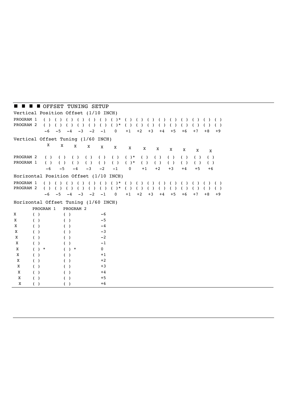 Offset tuning setup | Compuprint SP40 User Manual | Page 43 / 72