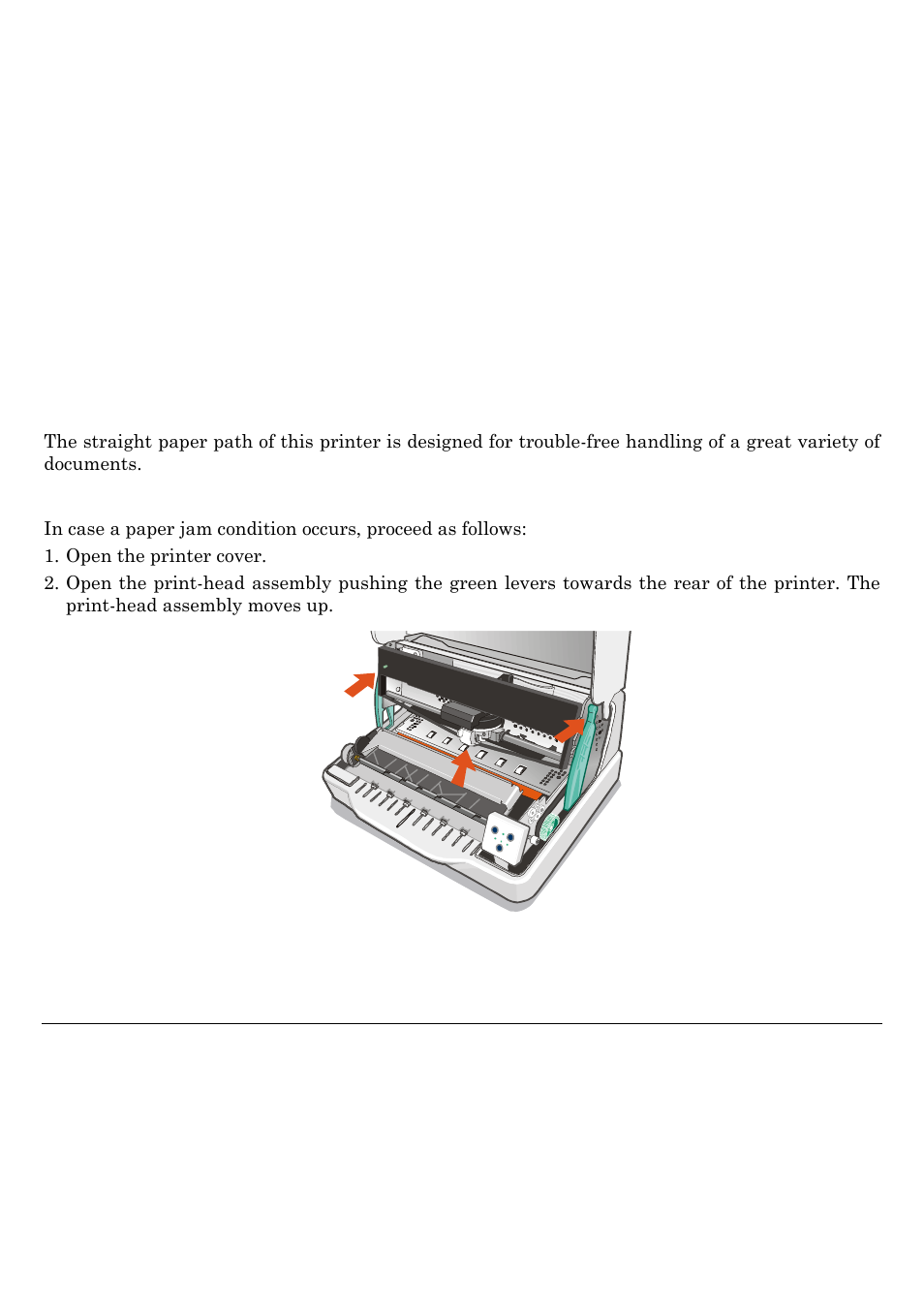 Troubleshooting, Paper problems, Paper jam | Compuprint SP40 User Manual | Page 47 / 72