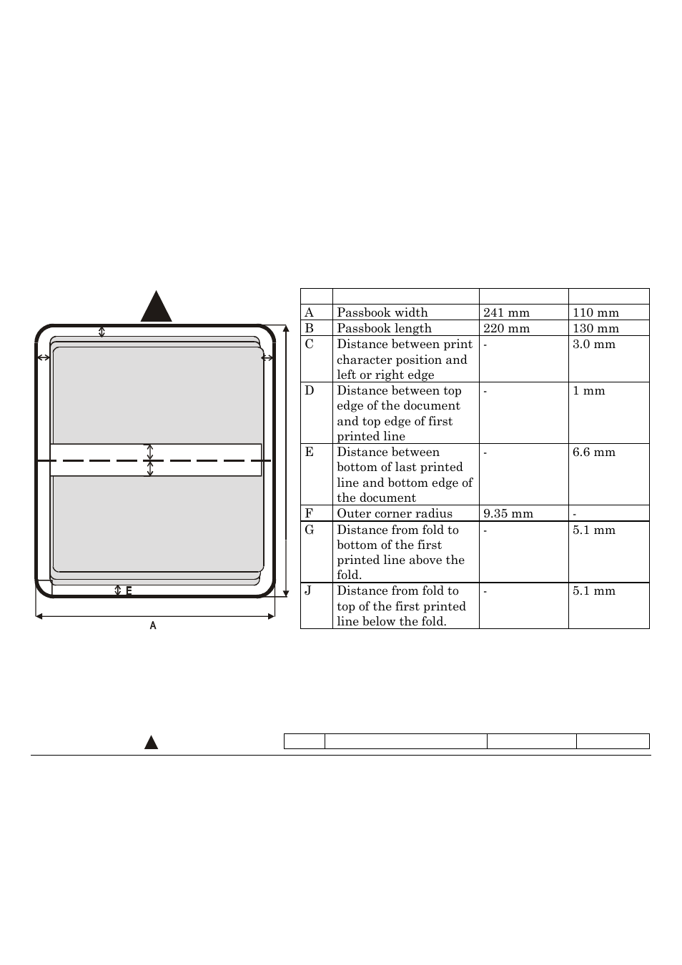 Passbooks with horizontal fold, Passbooks with vertical fold | Compuprint SP40 User Manual | Page 54 / 72