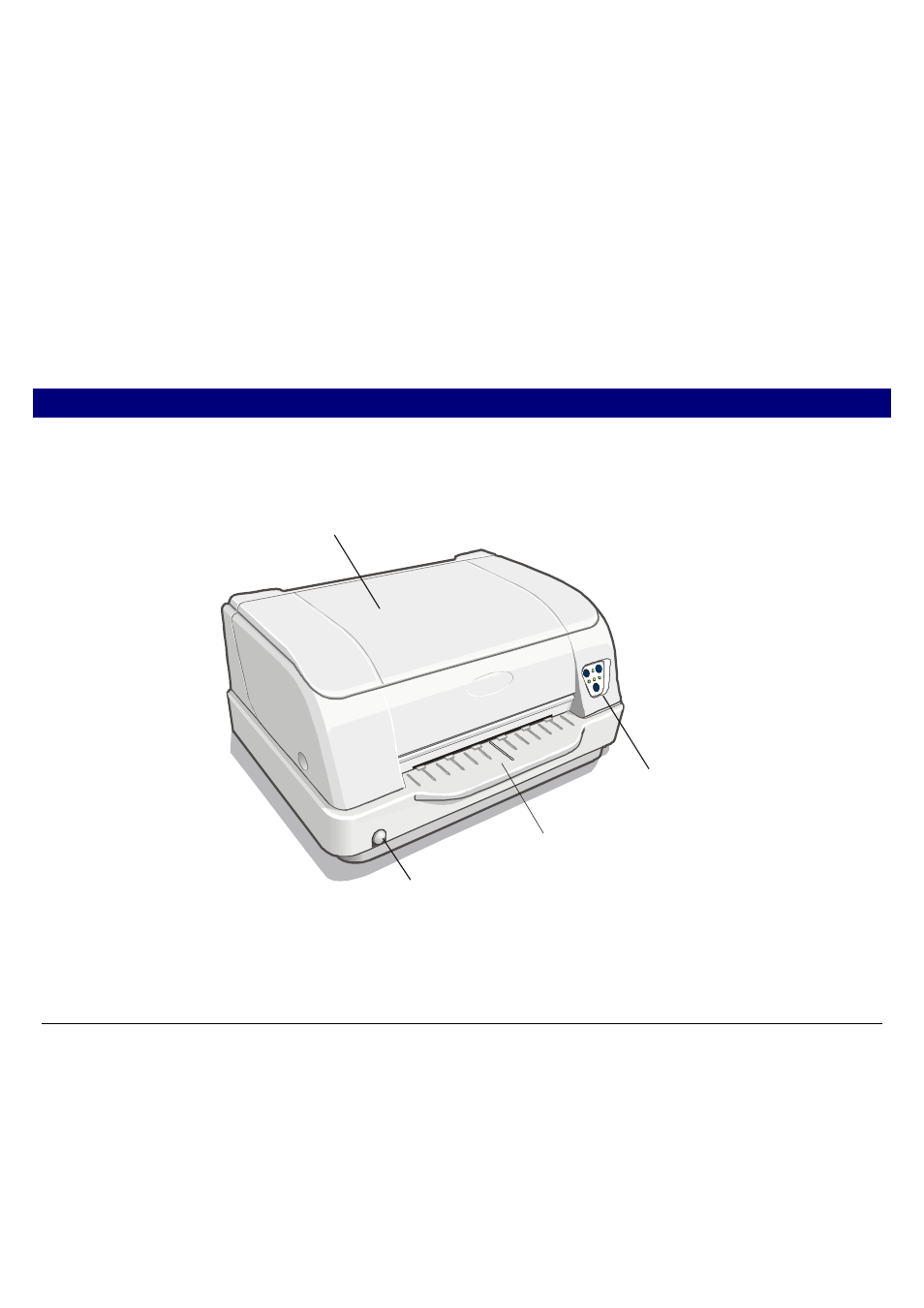 Printer parts, Front view | Compuprint SP40 User Manual | Page 8 / 72