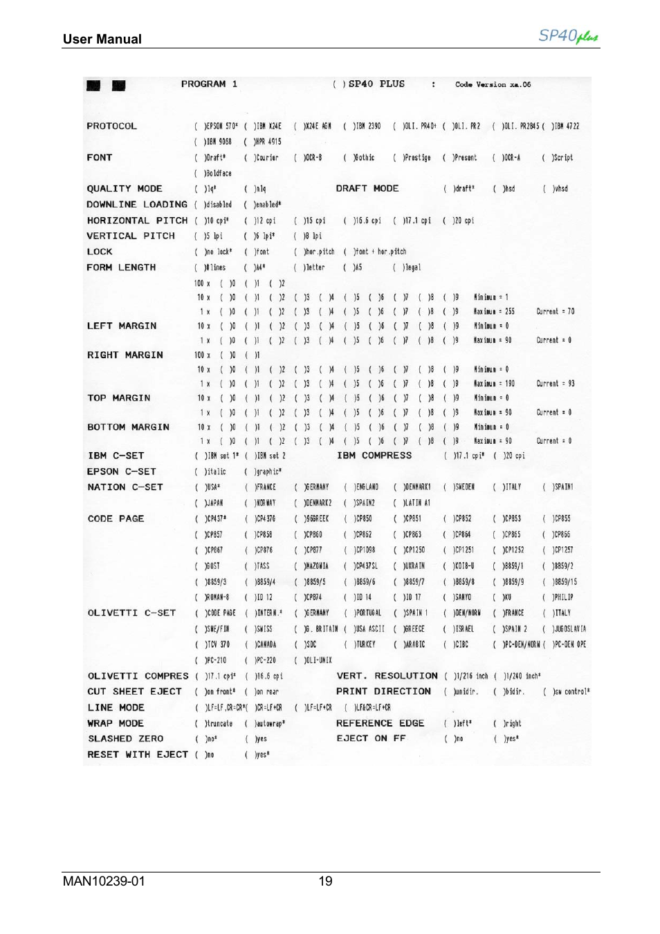 Compuprint SP40 plus User Manual | Page 24 / 52