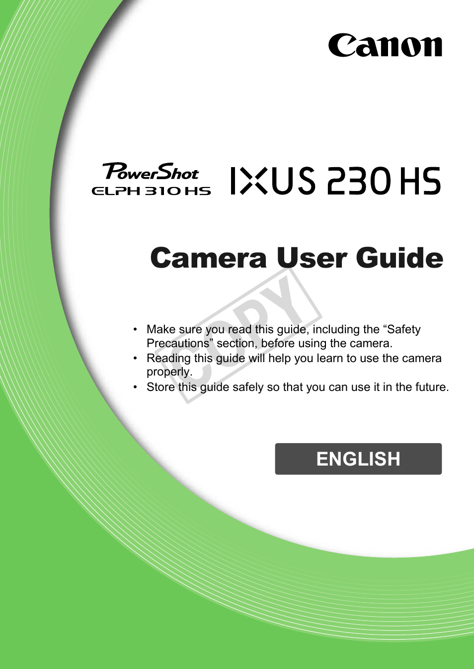 Canon IXUS 230 HS User Manual | 212 pages