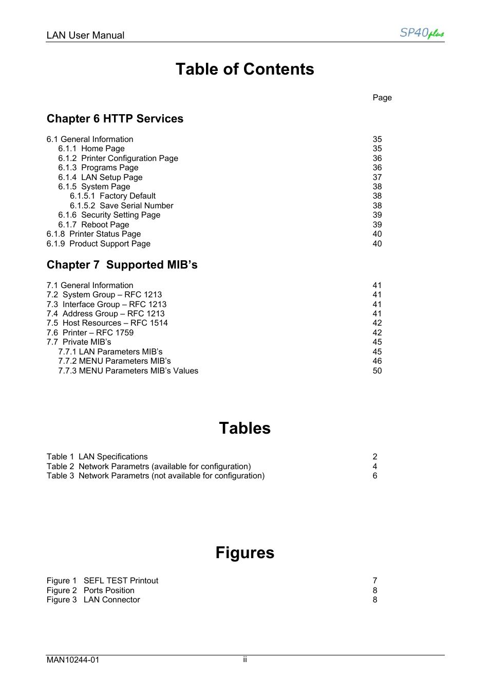 Compuprint SP40 plus LAN User Manual | Page 4 / 62