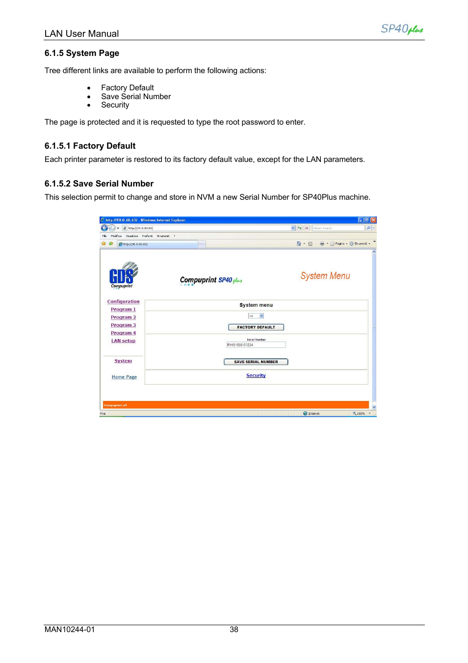 Compuprint SP40 plus LAN User Manual | Page 44 / 62