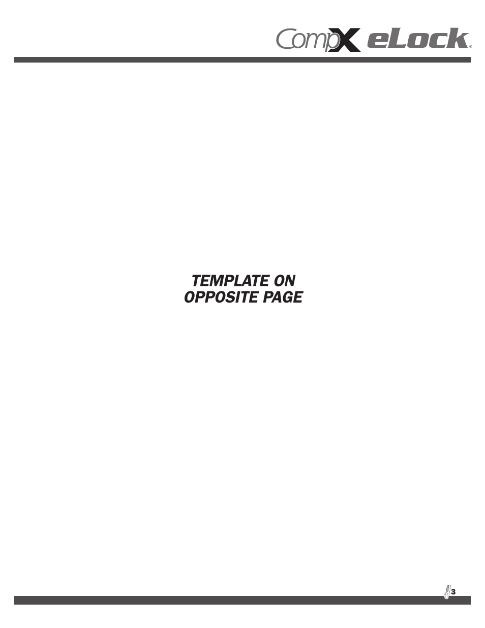 Template on opposite page | CompX eLock Numeric Keypad Quick Programming Guide User Manual | Page 3 / 8