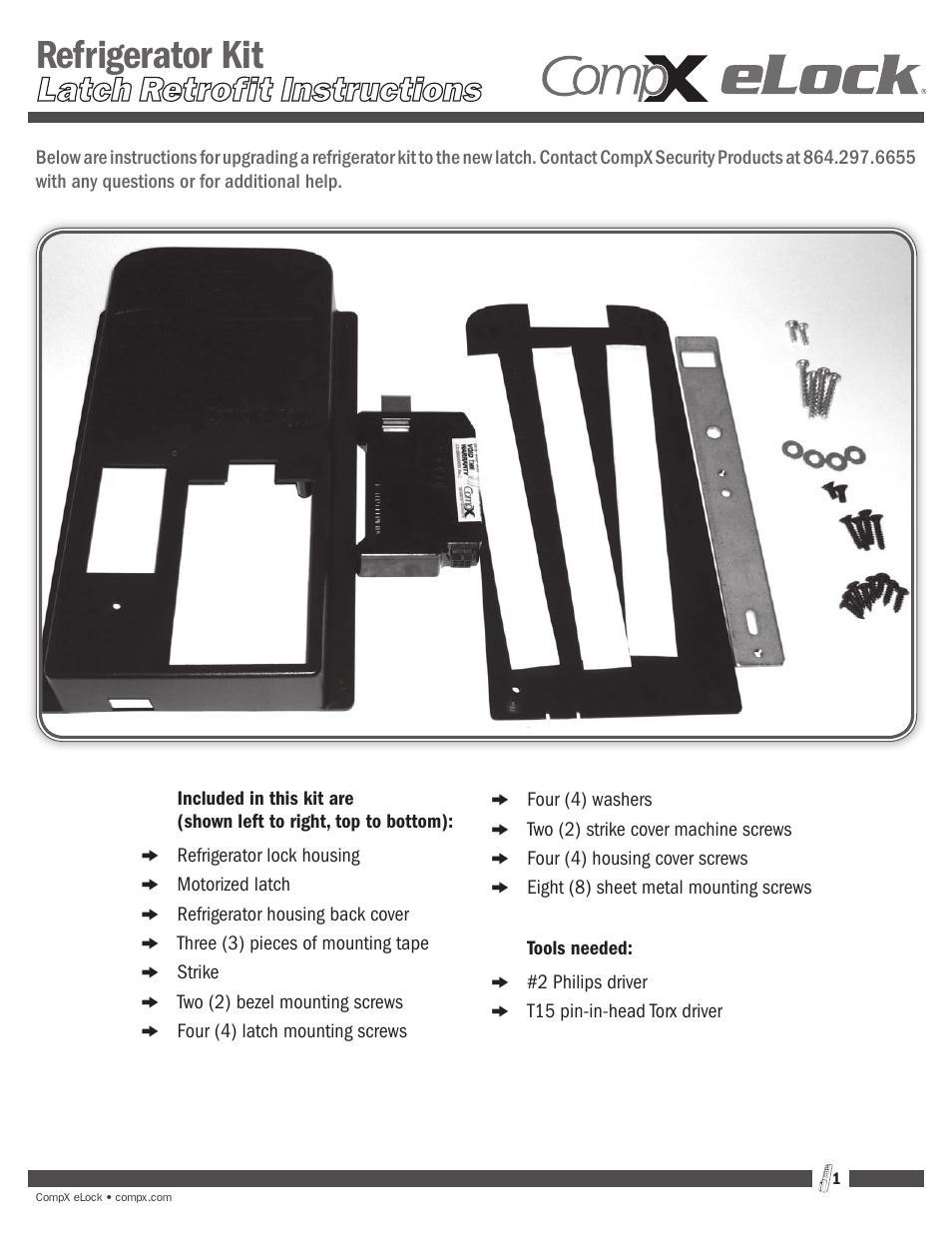 CompX eLock Latch Upgrade User Manual | 9 pages