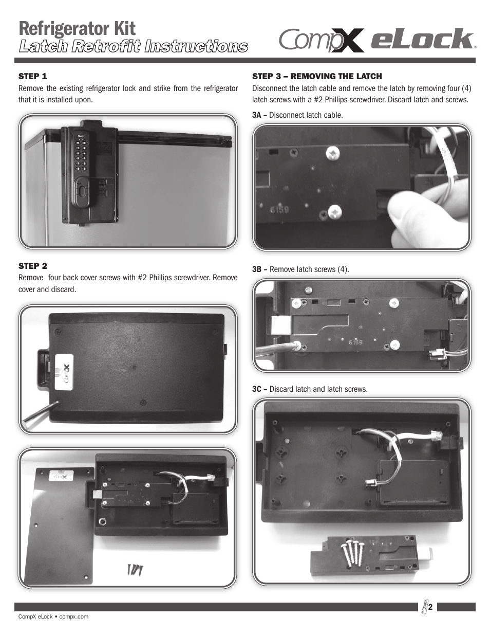 Refrigerator kit | CompX eLock Latch Upgrade User Manual | Page 2 / 9