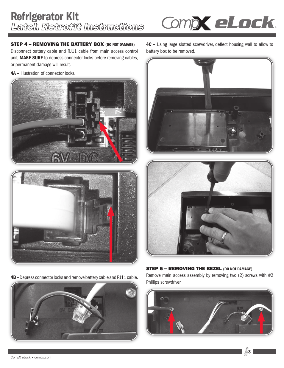 Refrigerator kit | CompX eLock Latch Upgrade User Manual | Page 3 / 9