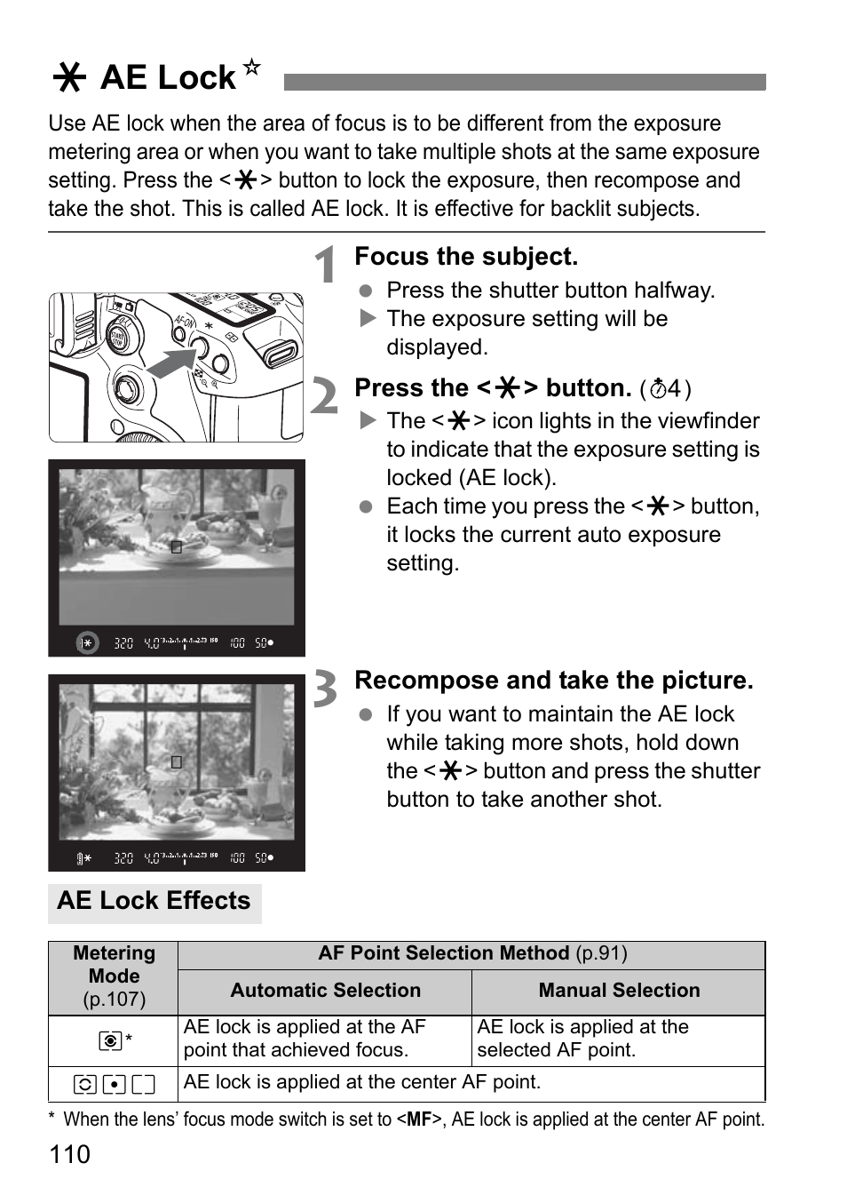 Aae lock n | Canon EOS 7D User Manual | Page 110 / 292