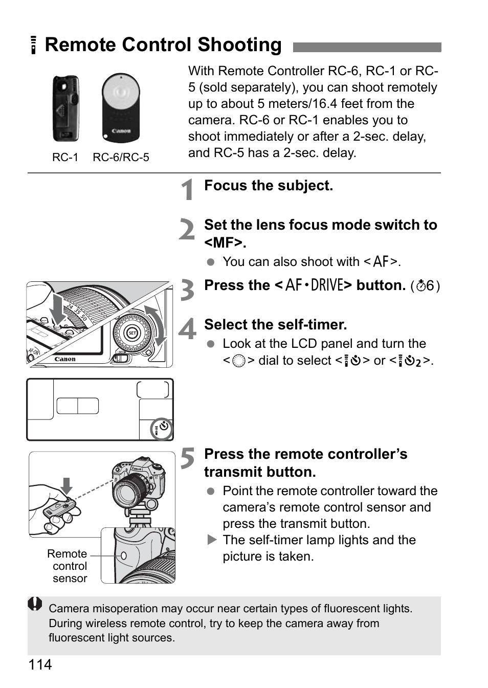 R remote control shooting | Canon EOS 7D User Manual | Page 114 / 292